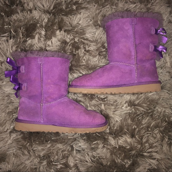 Purple bailey bow uggs - Picture 6 of 7